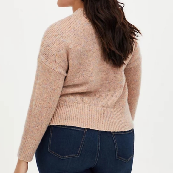 Torrid peach and confetti yarn sweater size 2X - Picture 2 of 8